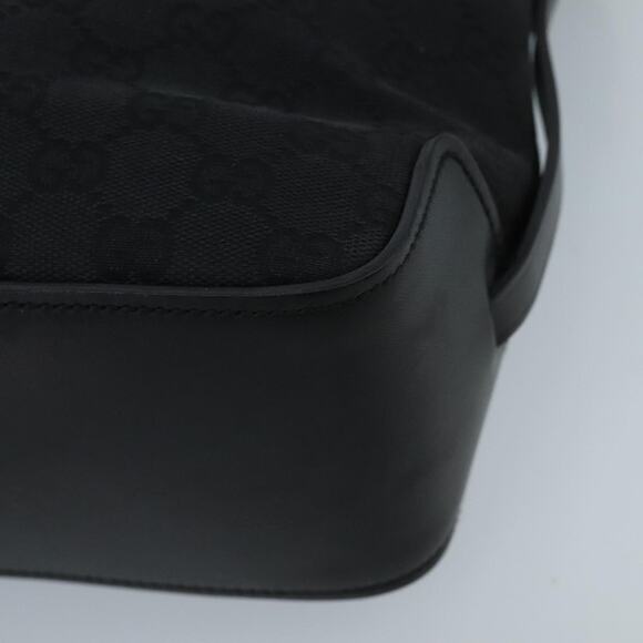 GUCCI GG Canvas Tote Bag Black Silver - Picture 12 of 16